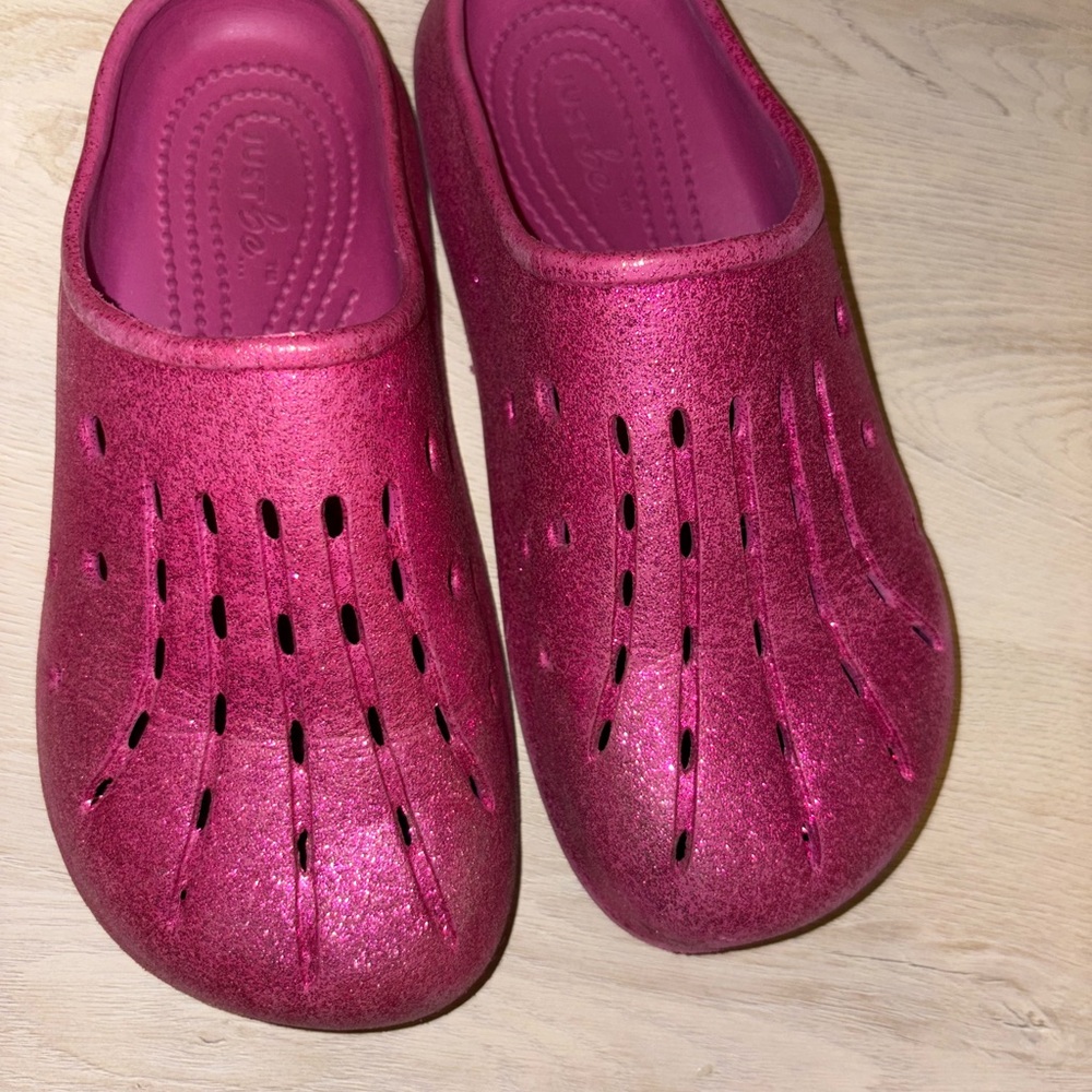 Sparkly Pink Kids Clogs